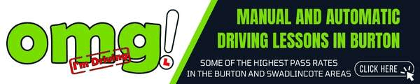 Example newsletter banner advert for OMG Driving Lessons in Burton