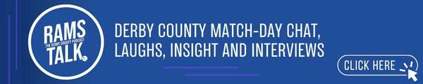 Example newsletter banner advert for the Rams Talk Derby County podcast